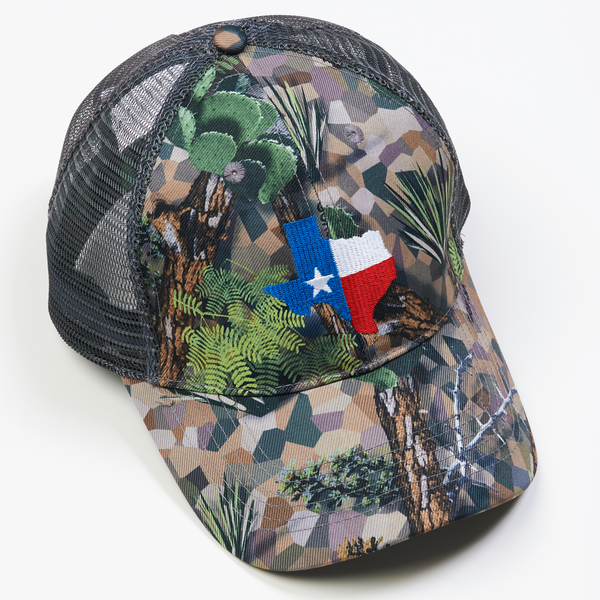 Texas - State Flag Hats Camo Trucker